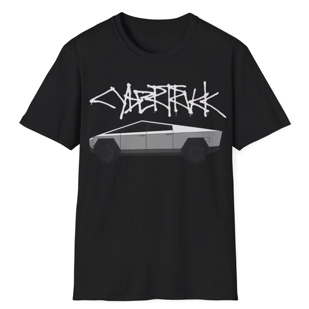 Cybertruck Electric Car Logo Graphic Tee Shirt Tesla Cybertruck Unisex T-Shirt